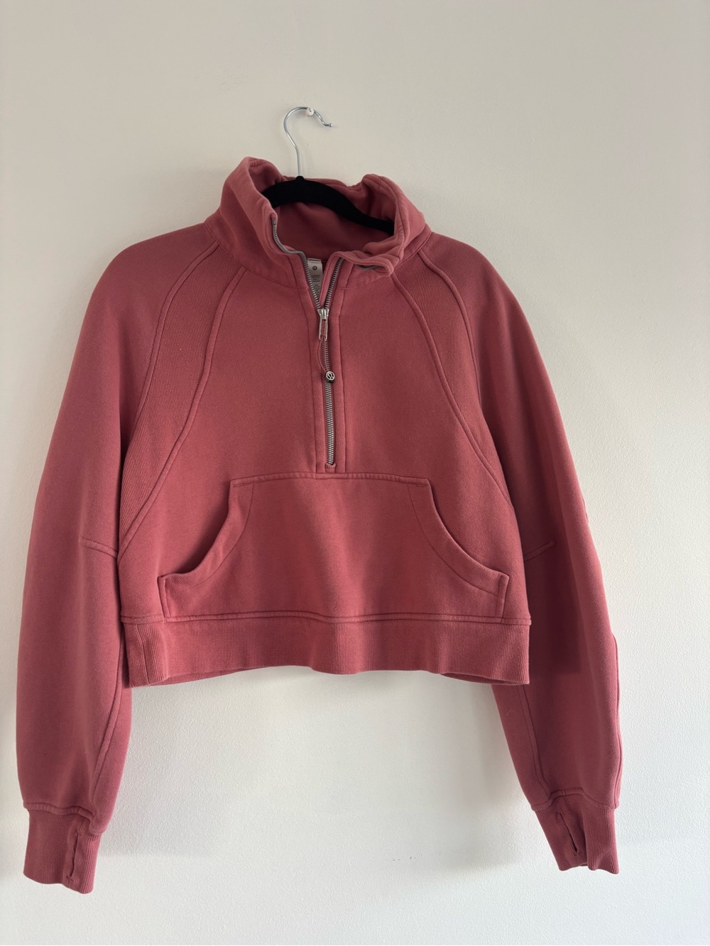 lululemon athletica Cropped Half-Zip Pullover in Dusty Rose
